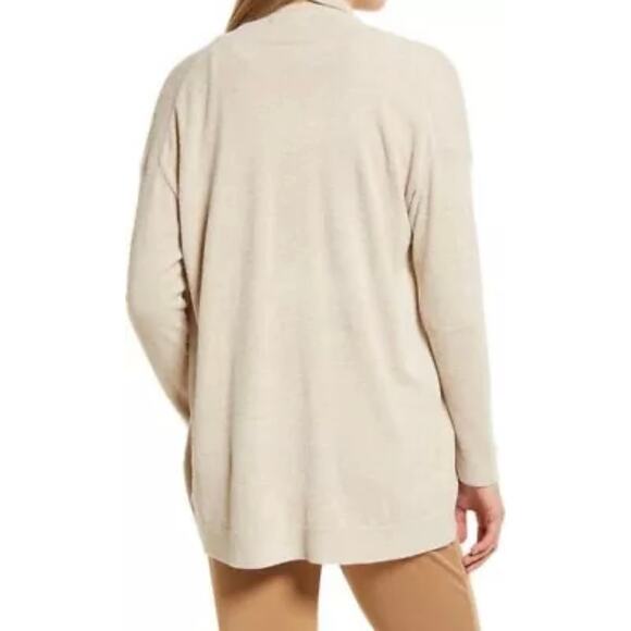 Barefoot Dreams CozyChic Ultra Light Hi Lo Cardigan Shawl Pointelle Sweater L/XL - Picture 11 of 14